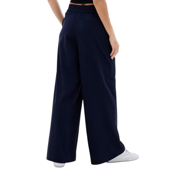 Athleta Pinnacle Navy Wide Leg Pants 12 - Picture 5 of 6